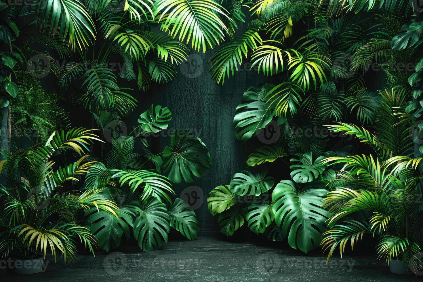 ai generado tropical hojas follaje planta arbusto profesional fotografía foto