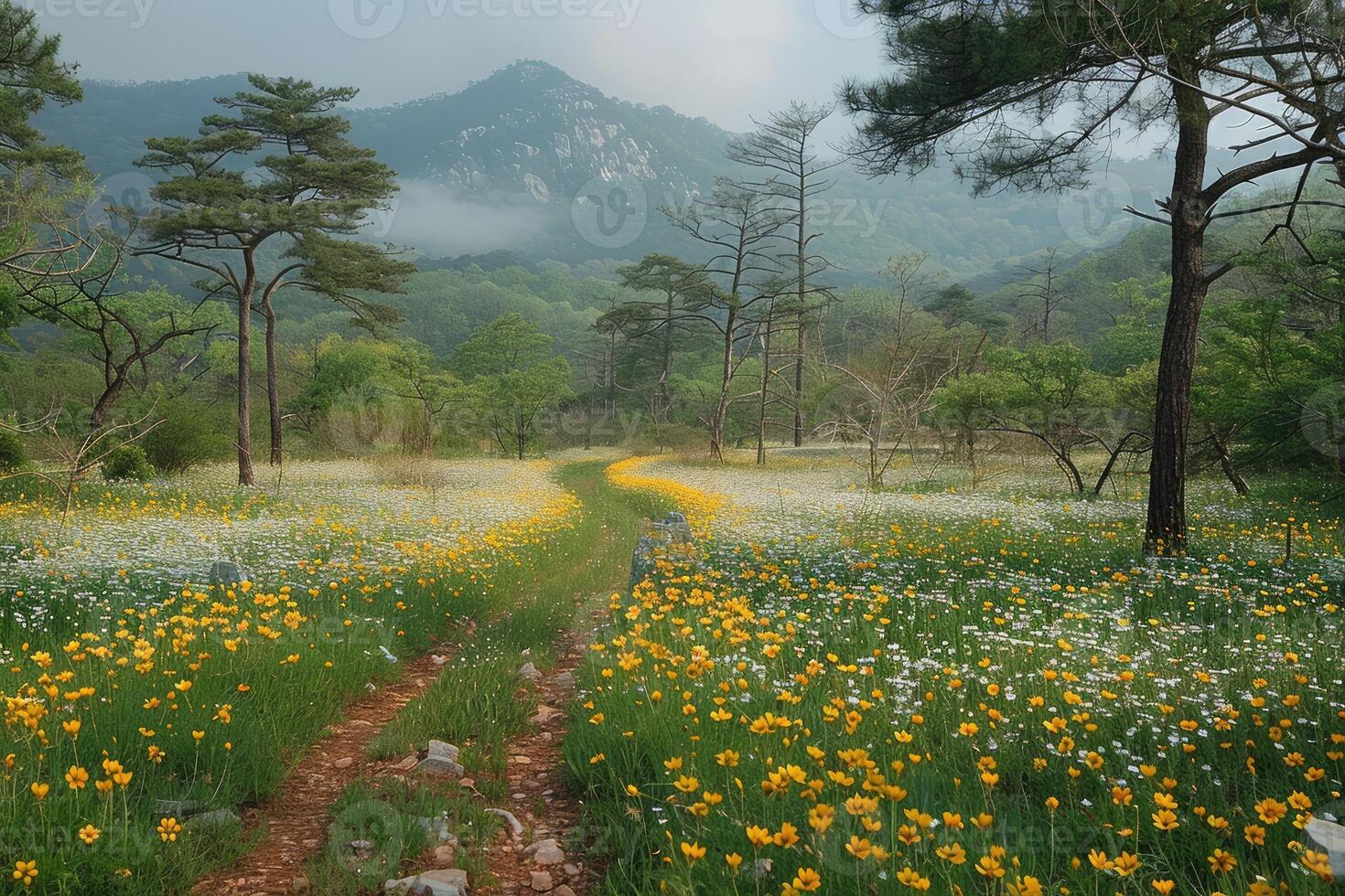 AI generated Beautiful Nature Mountain Scenery professional photography photo