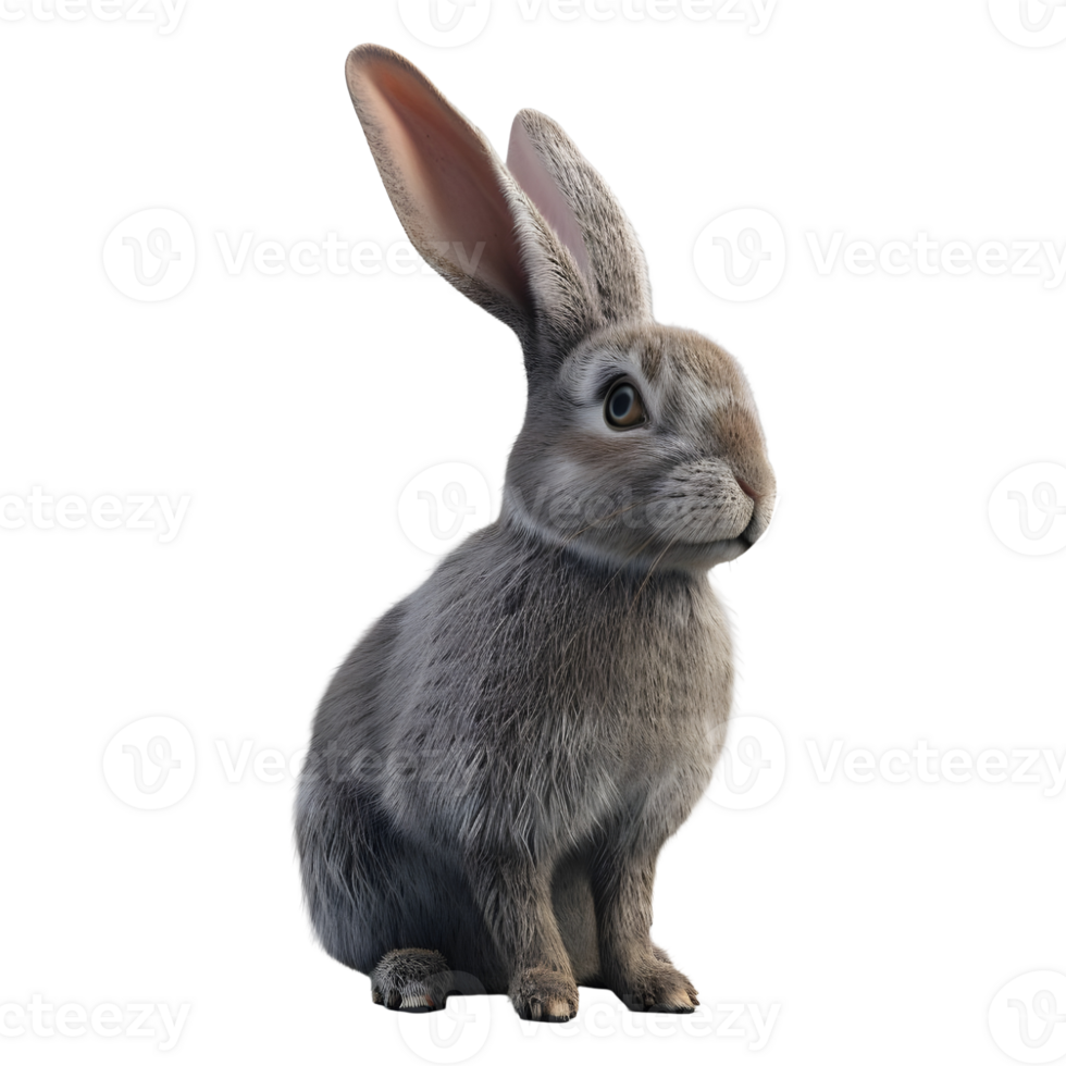 AI generated Beautiful Rabbit on Transparent background - Ai Generated png