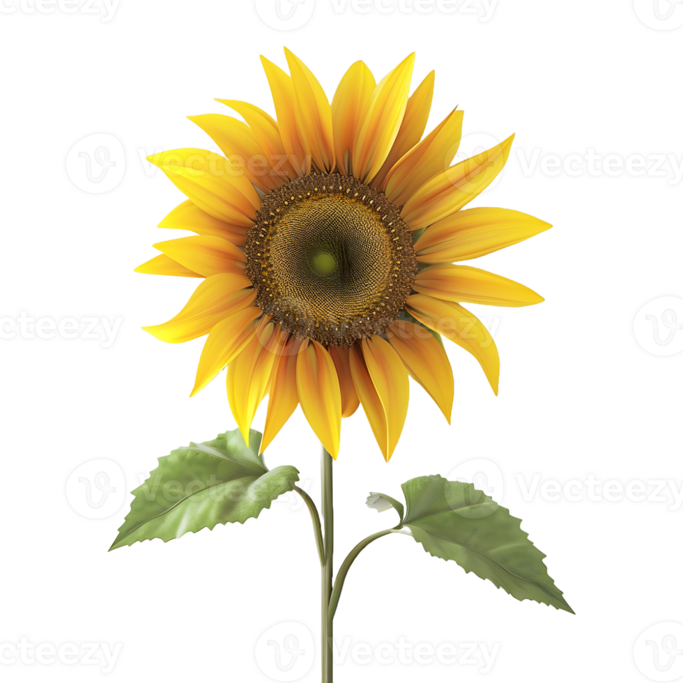 AI generated Sunflower on Transparent background - Ai Generated png