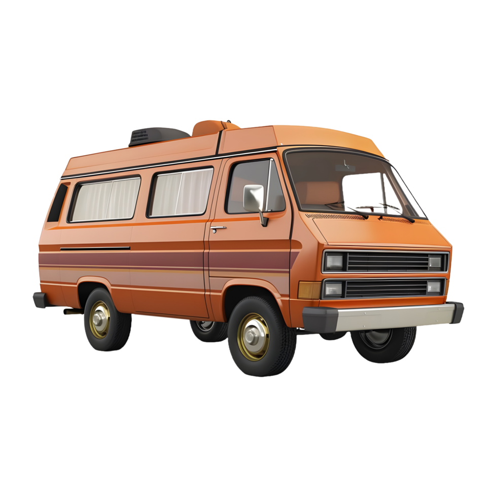 AI generated Vintage Van on Transparent background - Ai Generated png