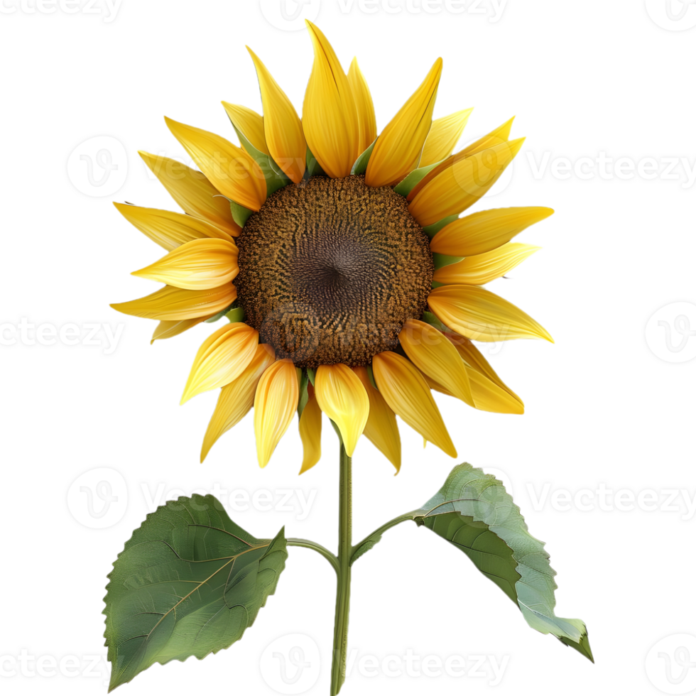 AI generated Sunflower on Transparent background - Ai Generated png