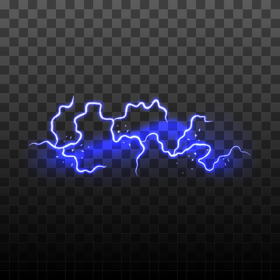 Realistic Detailed 3d Lightning Electric Thunderbolt. Vector