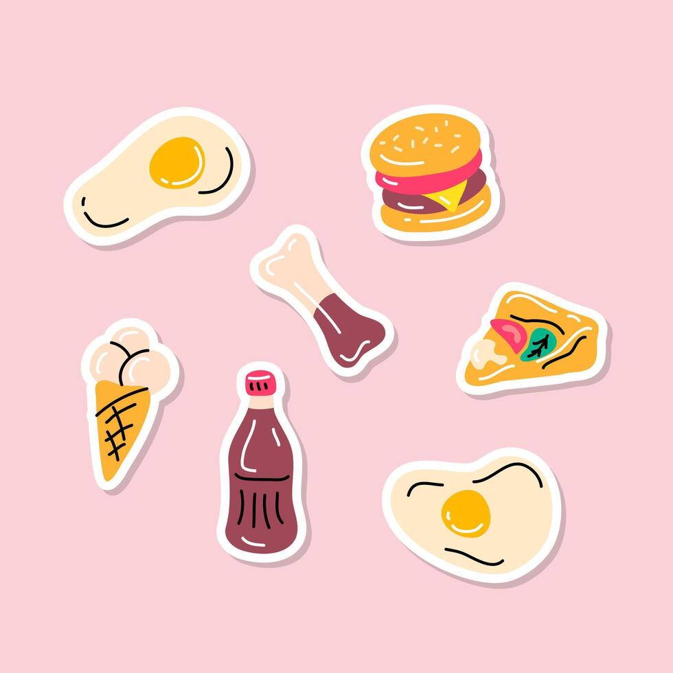 Cartoon Color Jelly Candy in Form of Food Set. Vector