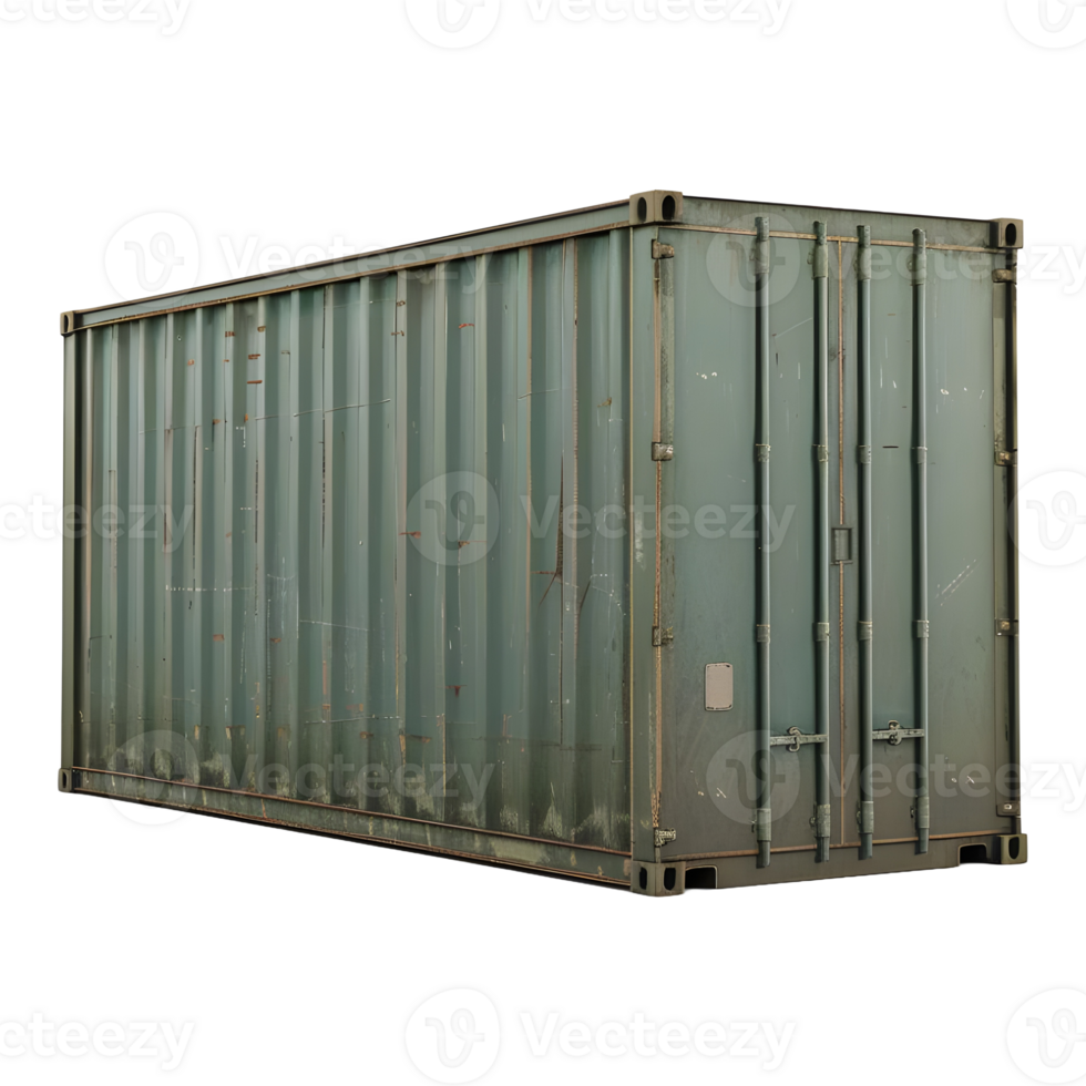 AI generated Shipping Container on Transparent background - Ai Generated png