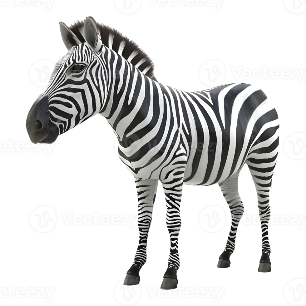 AI generated Zebra Standing Box on Transparent background - Ai Generated png