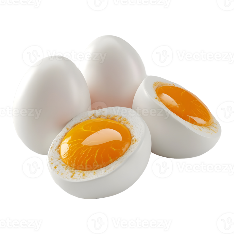 AI generated Boiled Eggs on Transparent background - Ai Generated png