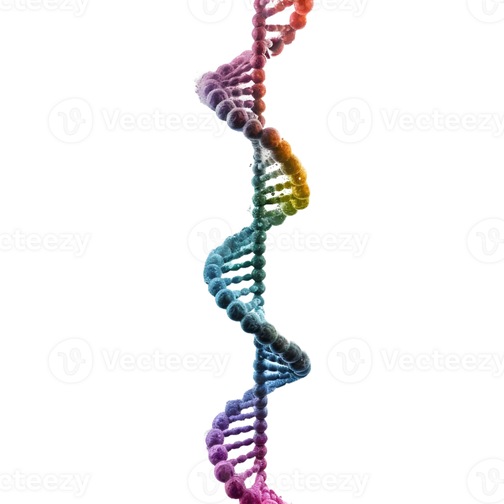 AI generated DNA Structure Element on Transparent background - Ai Generated png