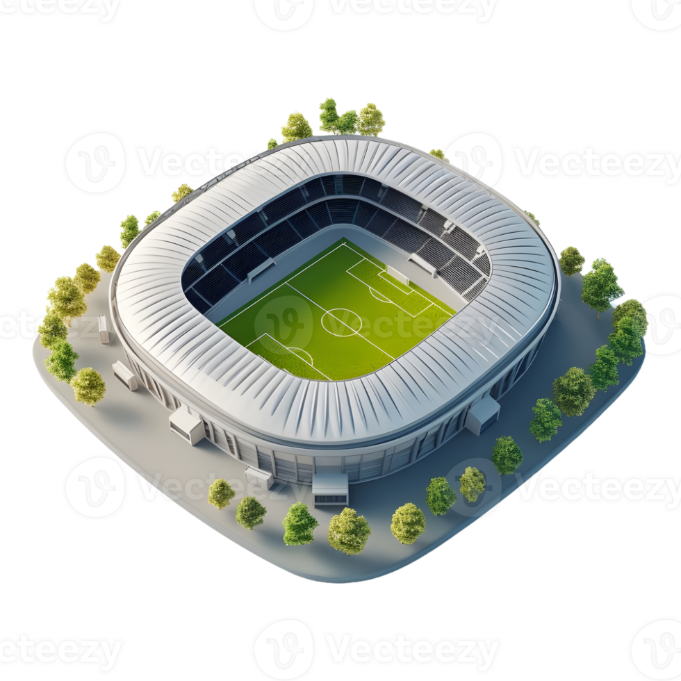 AI generated Isometric Stadium on Transparent background - Ai Generated png