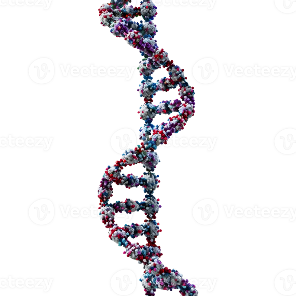 AI generated DNA Structure Element on Transparent background - Ai Generated png