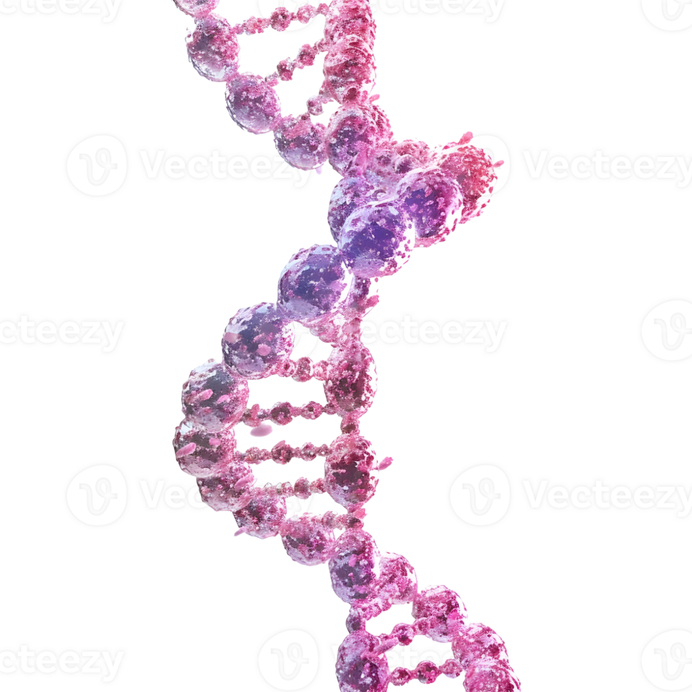 AI generated DNA Structure Element on Transparent background - Ai Generated png