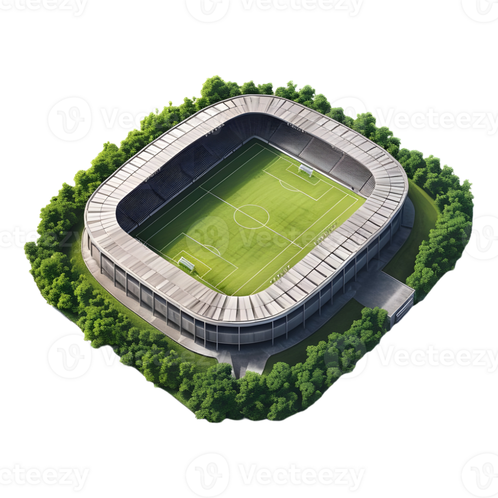 AI generated Isometric Stadium on Transparent background - Ai Generated png