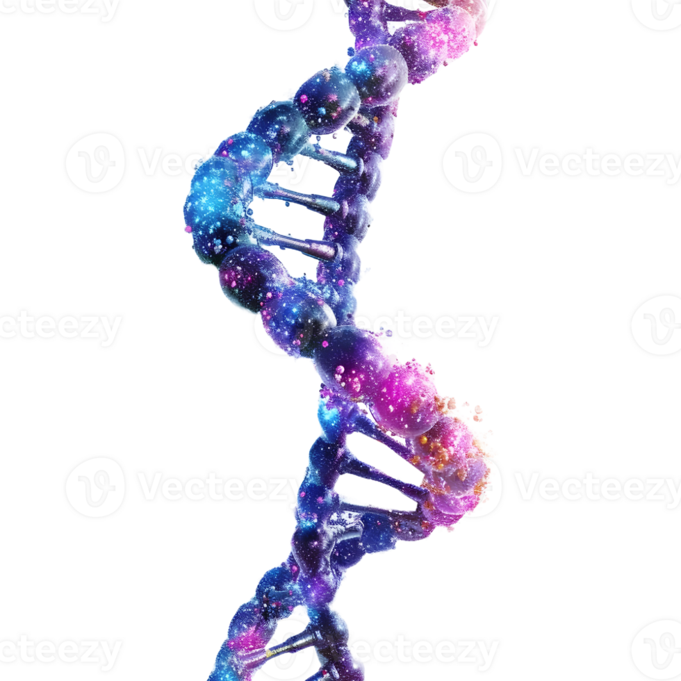 AI generated DNA Structure Element on Transparent background - Ai Generated png