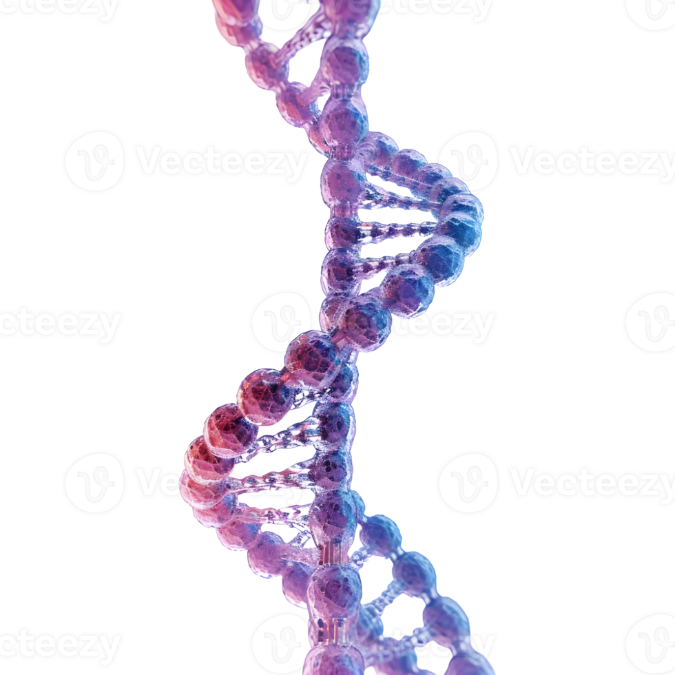AI generated DNA Structure Element on Transparent background - Ai Generated png