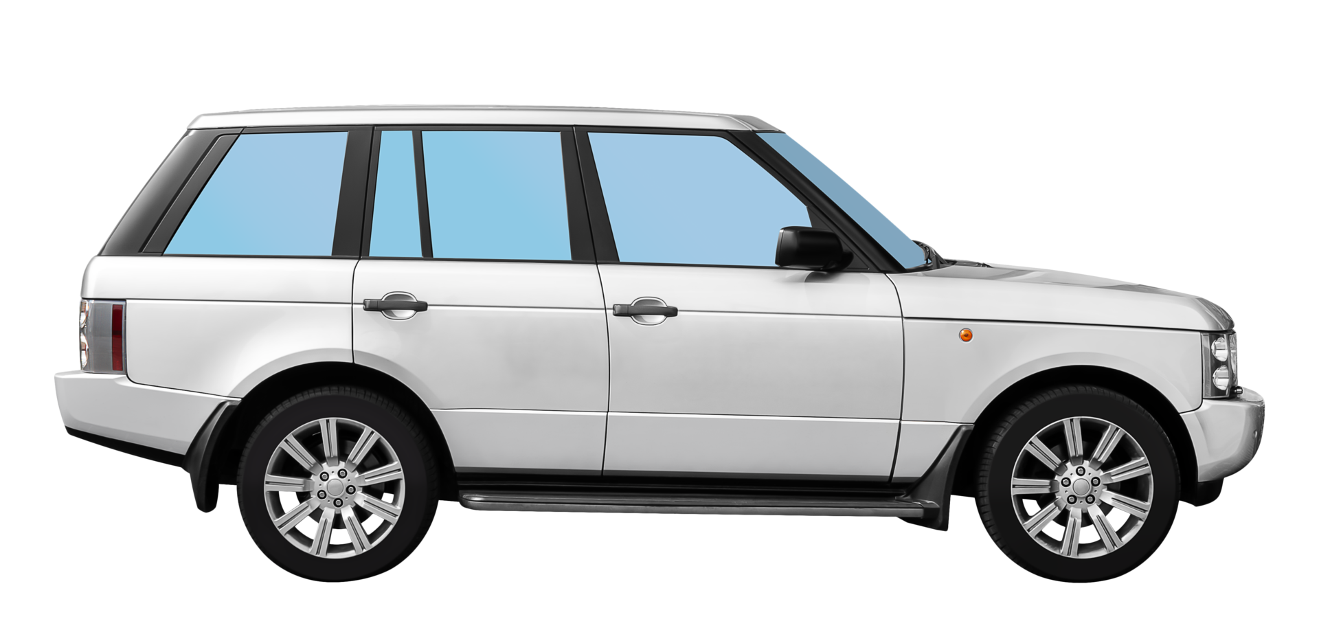 Side view gray suv car png