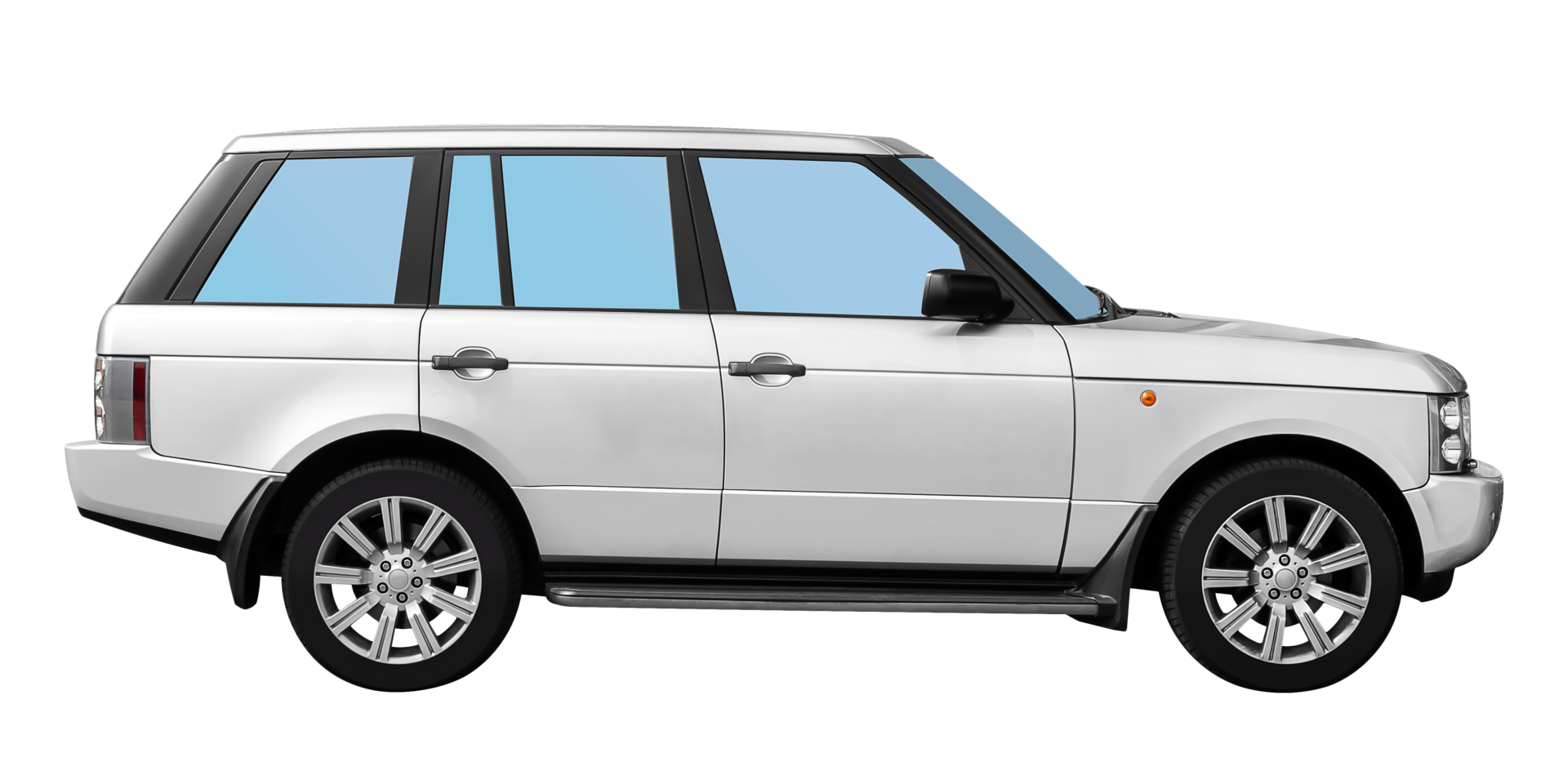 Side view gray suv car png