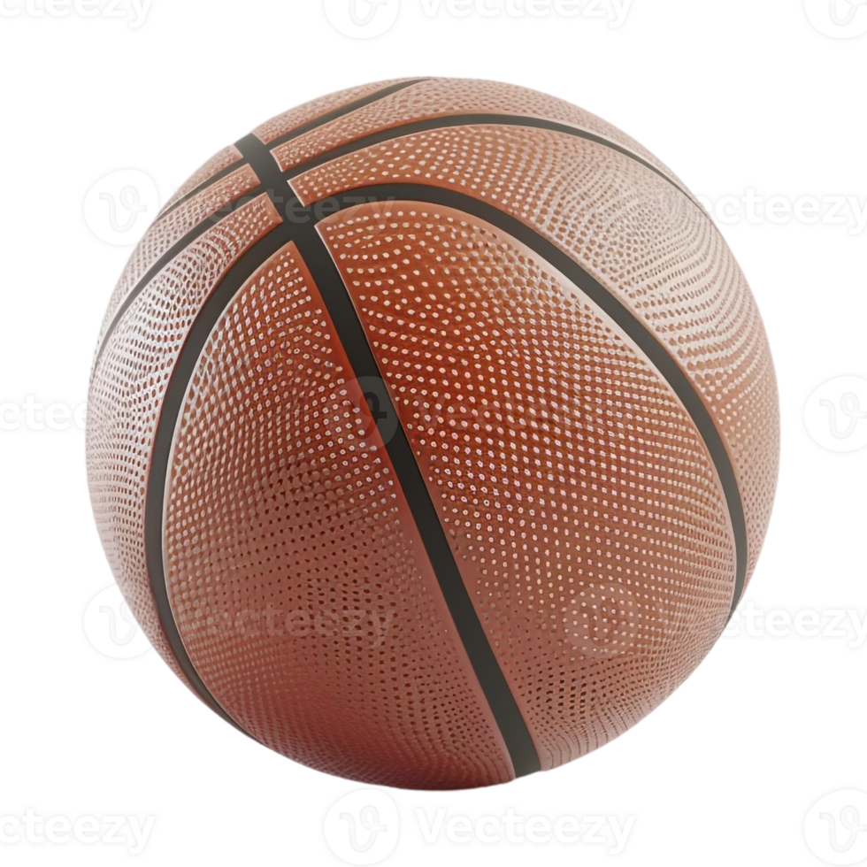 AI generated 3D Rendering of a Basketball on Transparent Background - Ai Generated png