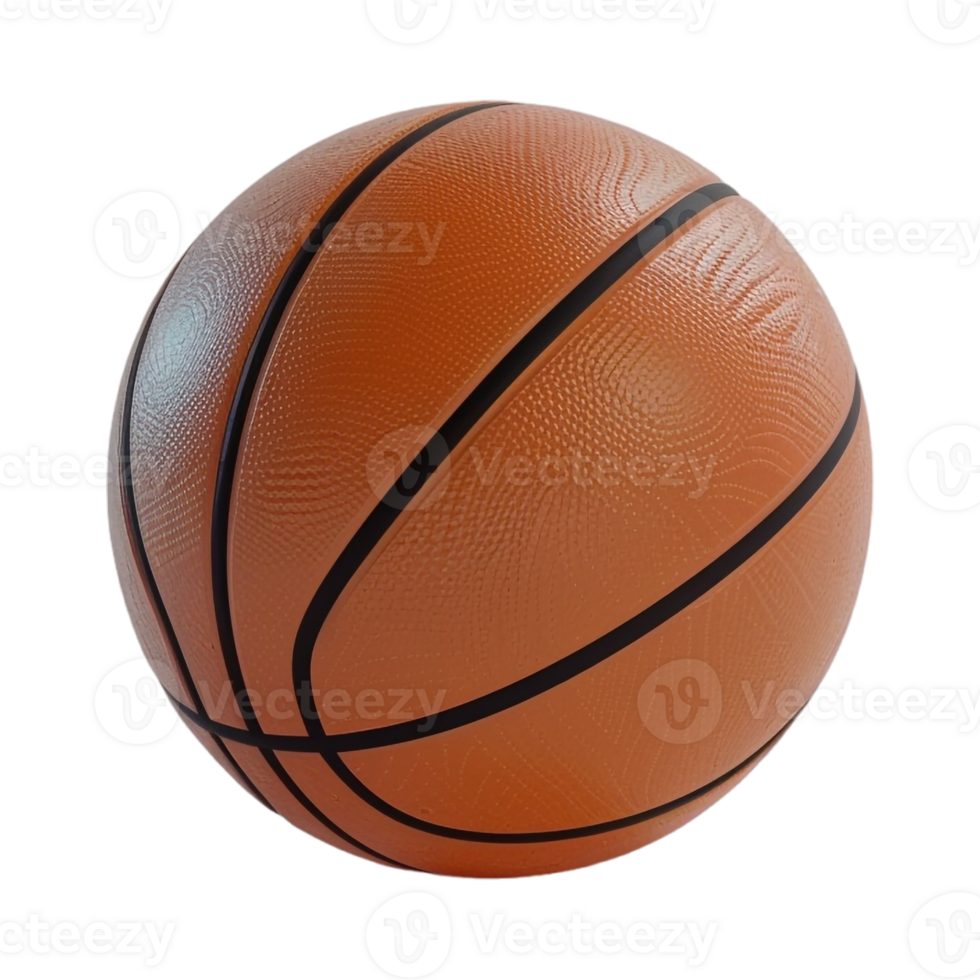 AI generated 3D Rendering of a Basketball on Transparent Background - Ai Generated png