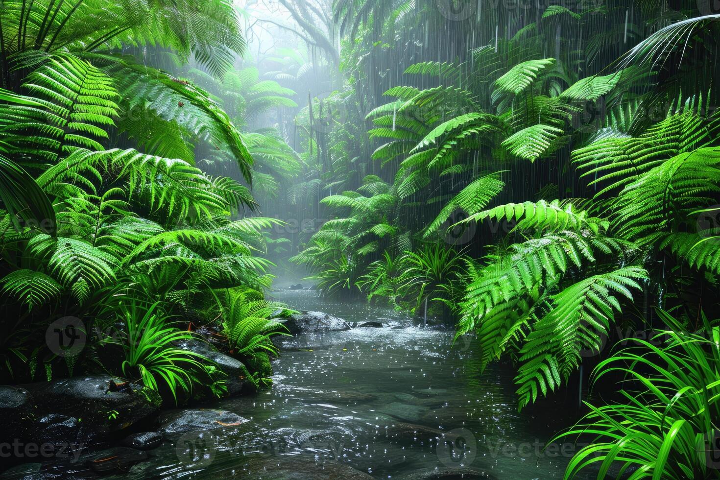 AI generated Tropical Leaves Foliage Plant Bush professional photography photo