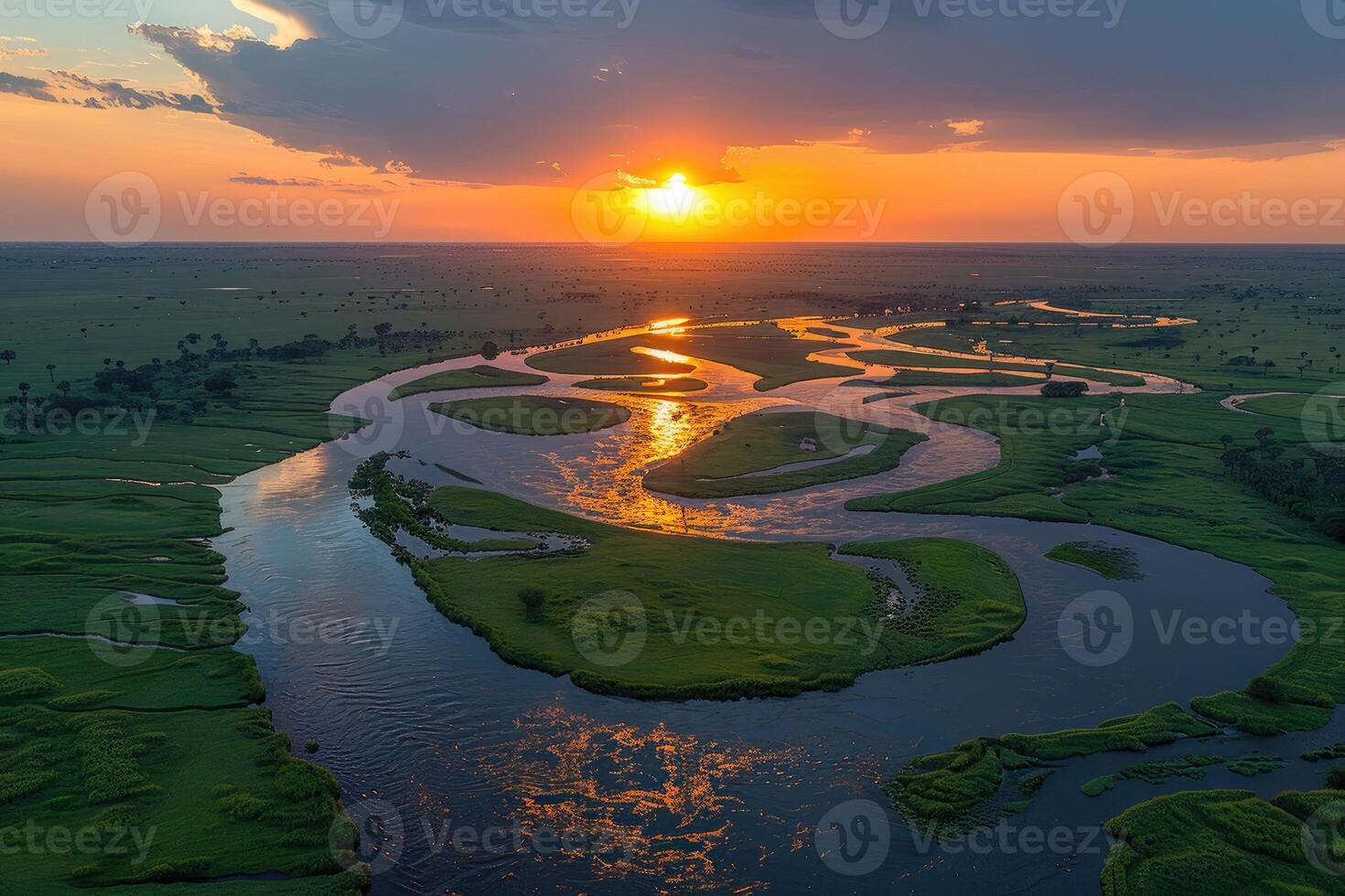 AI generated Spectacular aerial view from a drone professional photography photo