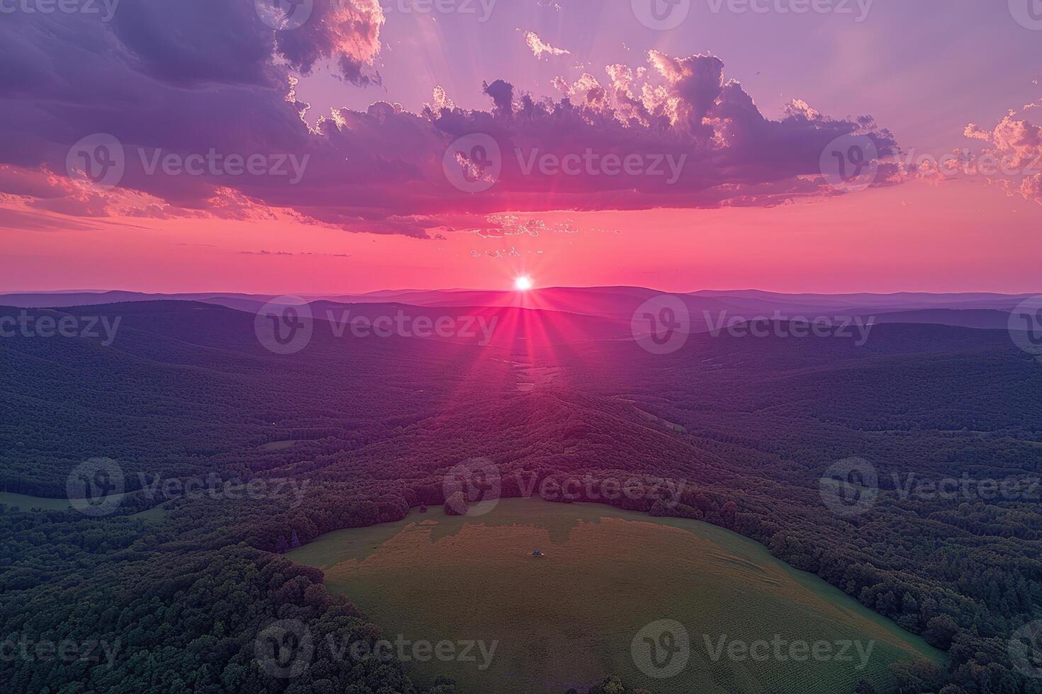 AI generated Spectacular aerial view from a drone professional photography photo