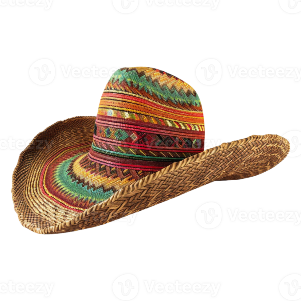 AI generated 3D Rendering of a Traditional Mexican Hat on Transparent Background - Ai Generated png