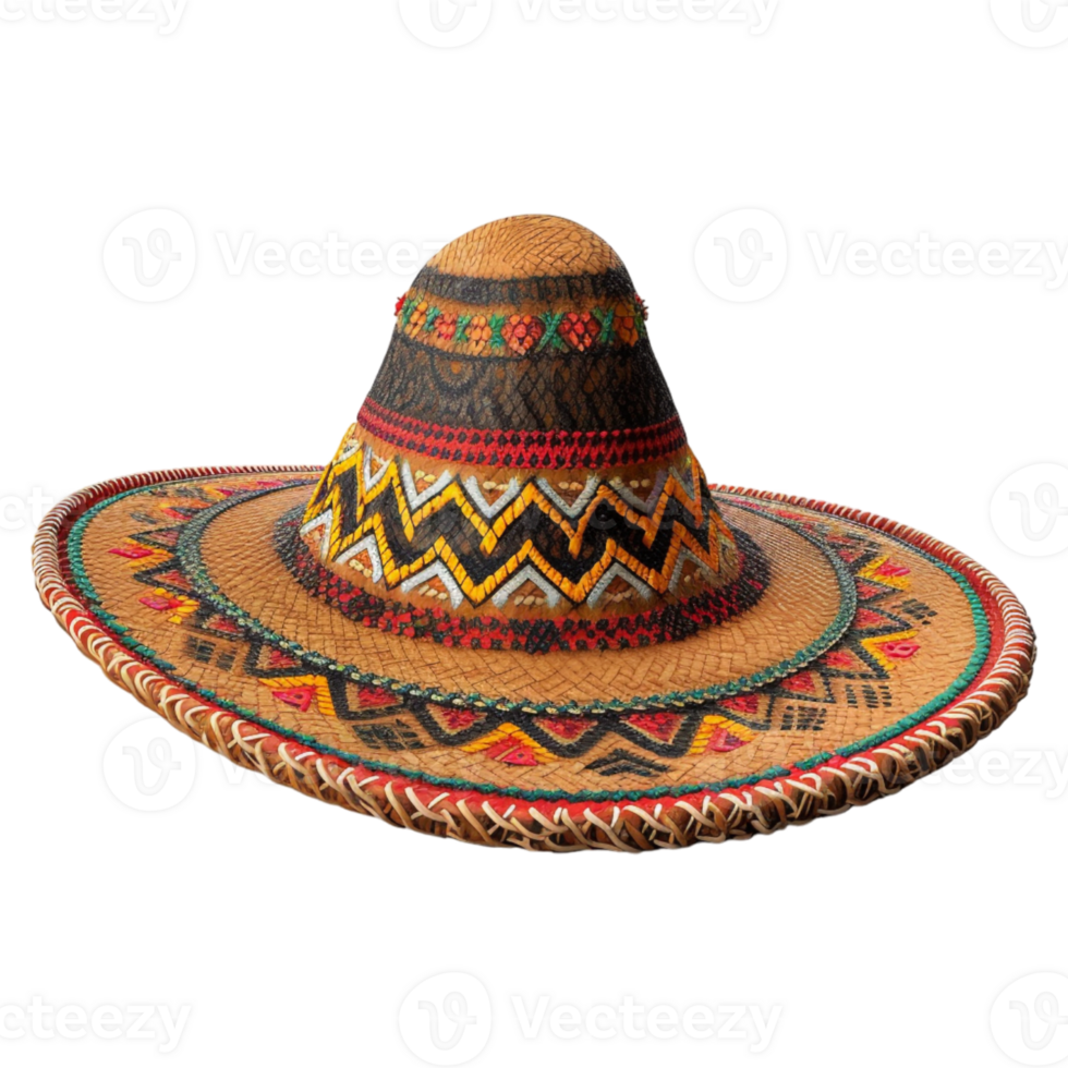 AI generated 3D Rendering of a Traditional Mexican Hat on Transparent Background - Ai Generated png