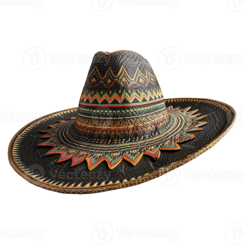 AI generated 3D Rendering of a Traditional Mexican Hat on Transparent Background - Ai Generated png