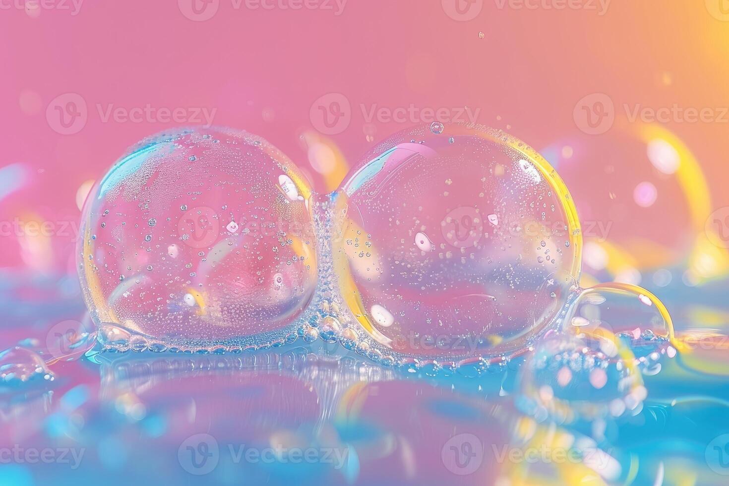 AI generated Abstract water bubbles colorful background design images photo