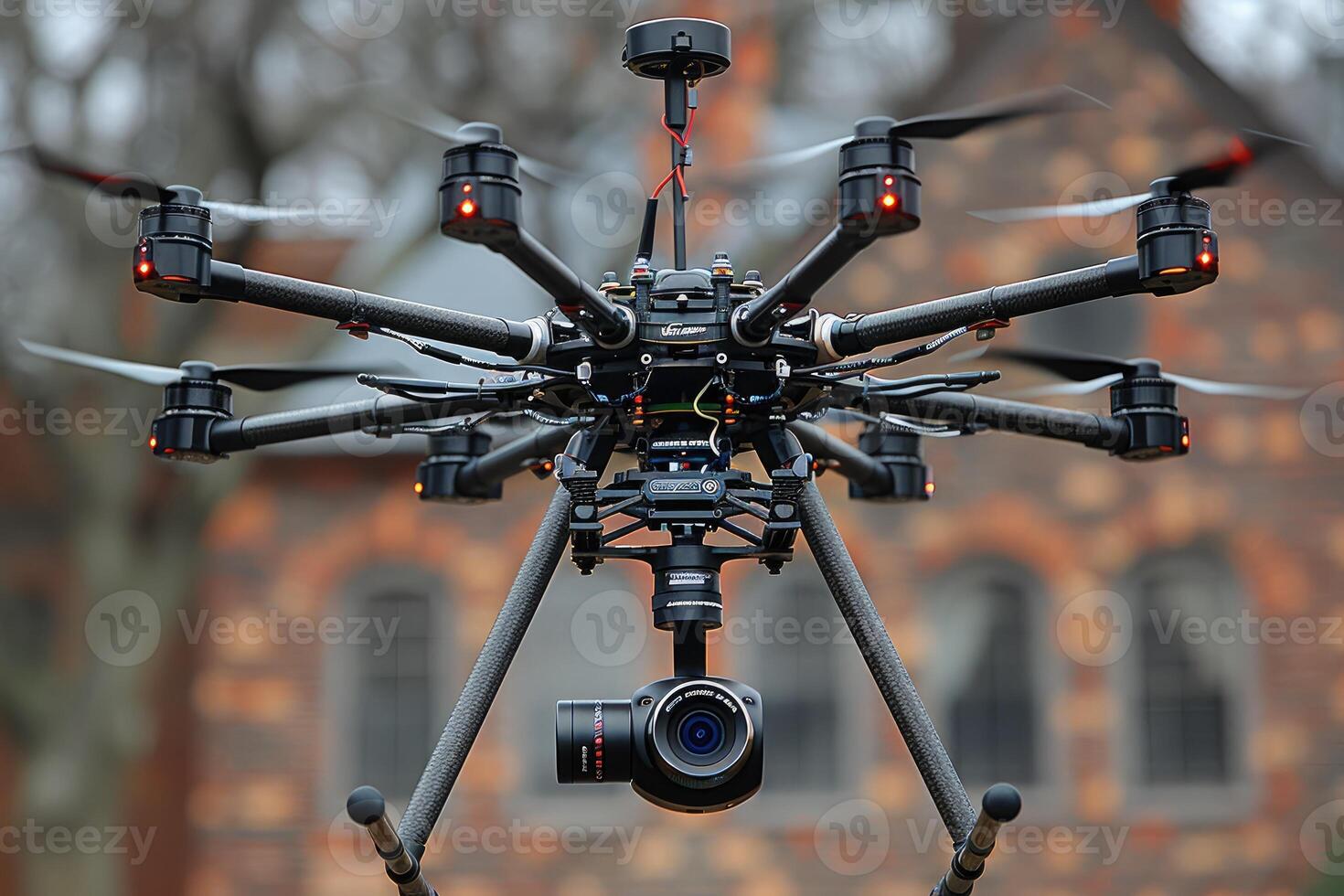AI generated drone flying in the sky professional photography photo