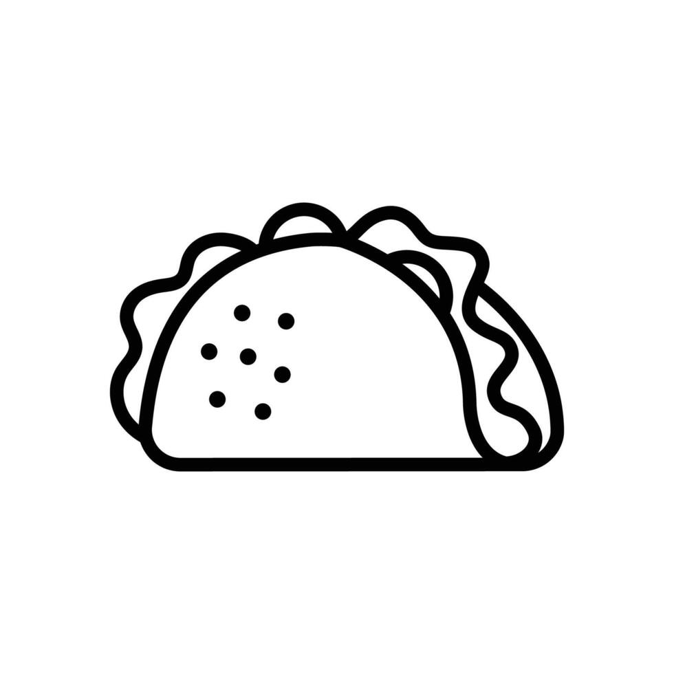 taco icono vector diseño modelo en blanco antecedentes