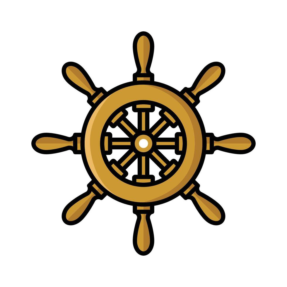 ship wheel icon vector design template in white background