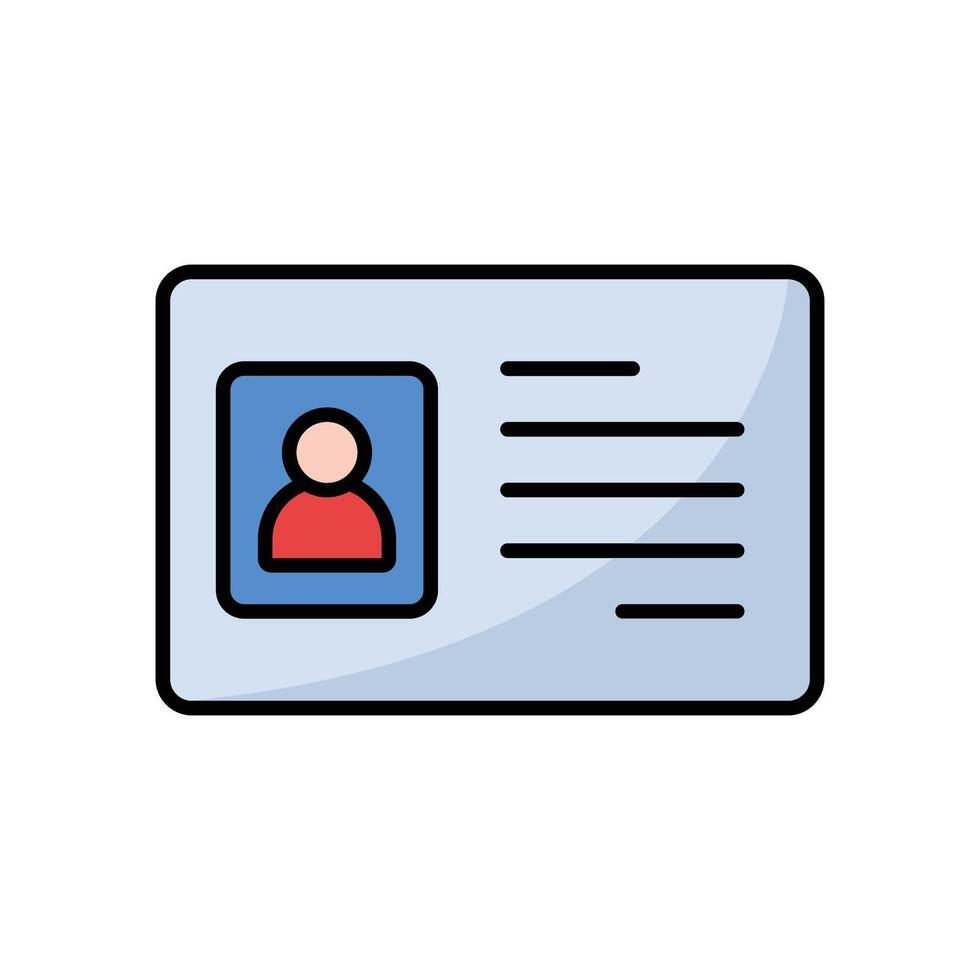 carné de identidad tarjeta icono vector diseño modelo en blanco antecedentes