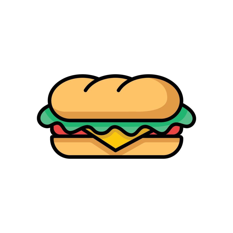 sandwich icon vector design template in white background