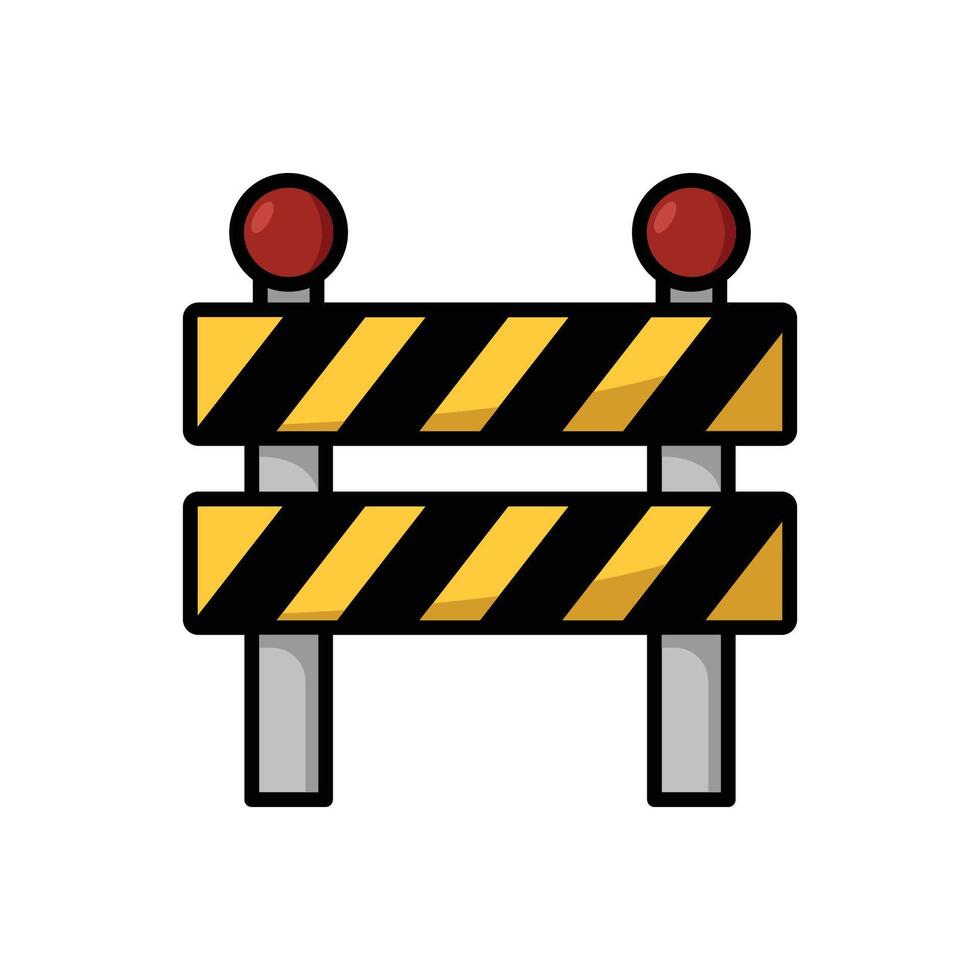 road barrier icon vector design template in white background