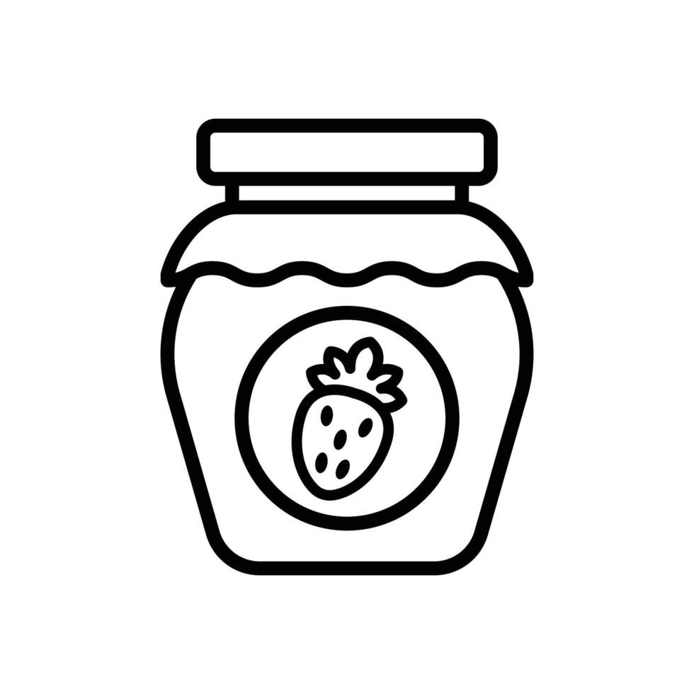 mermelada tarro icono vector diseño modelo en blanco antecedentes
