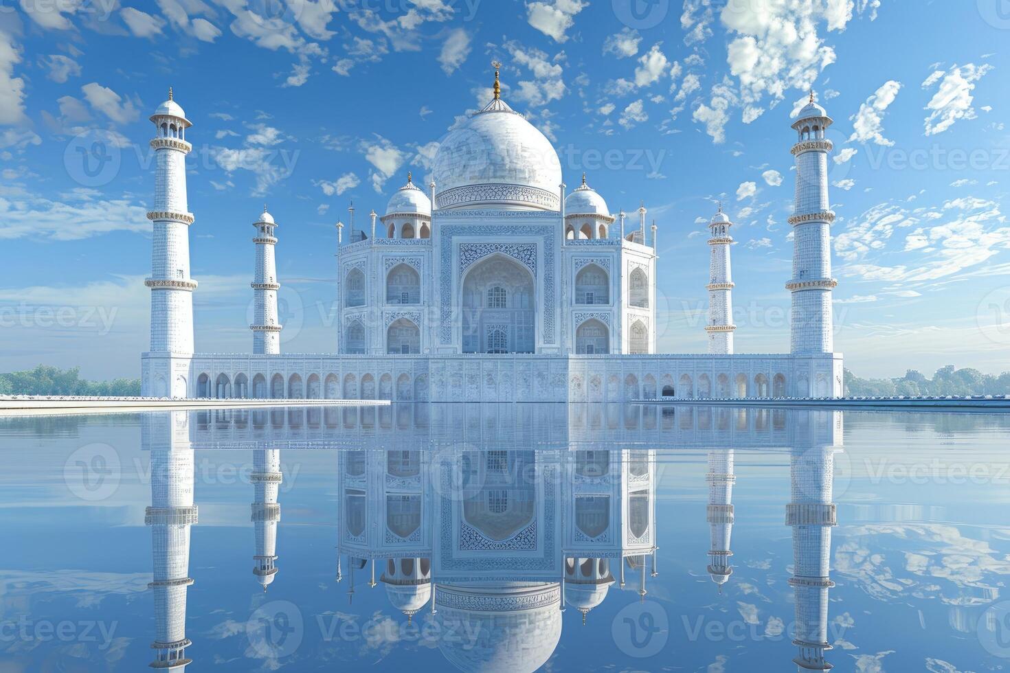 AI generated beautiful mosque against a pure serene and divine atmosphere professional photography photo