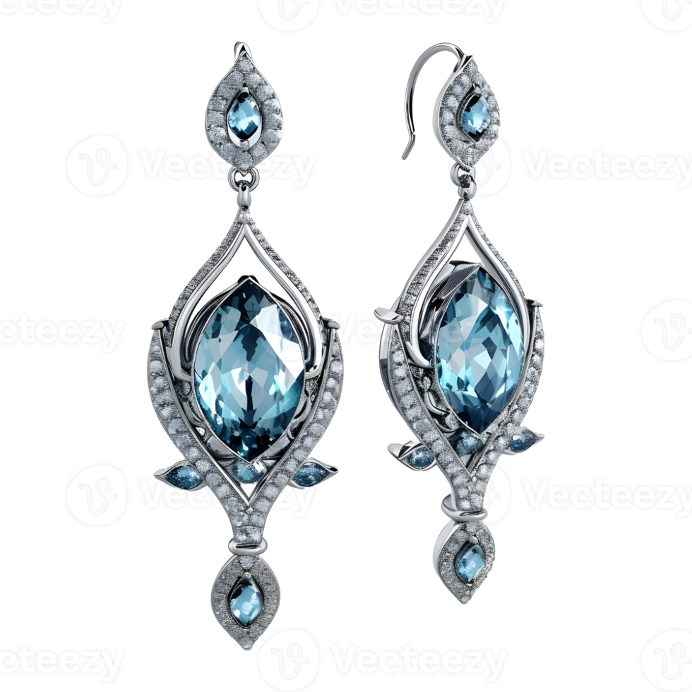 AI generated Beautiful Ear Rings on Transparent background - Ai Generated png