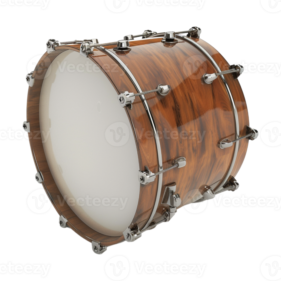 ai generado 3d representación de un banda tambor en transparente antecedentes - ai generado png