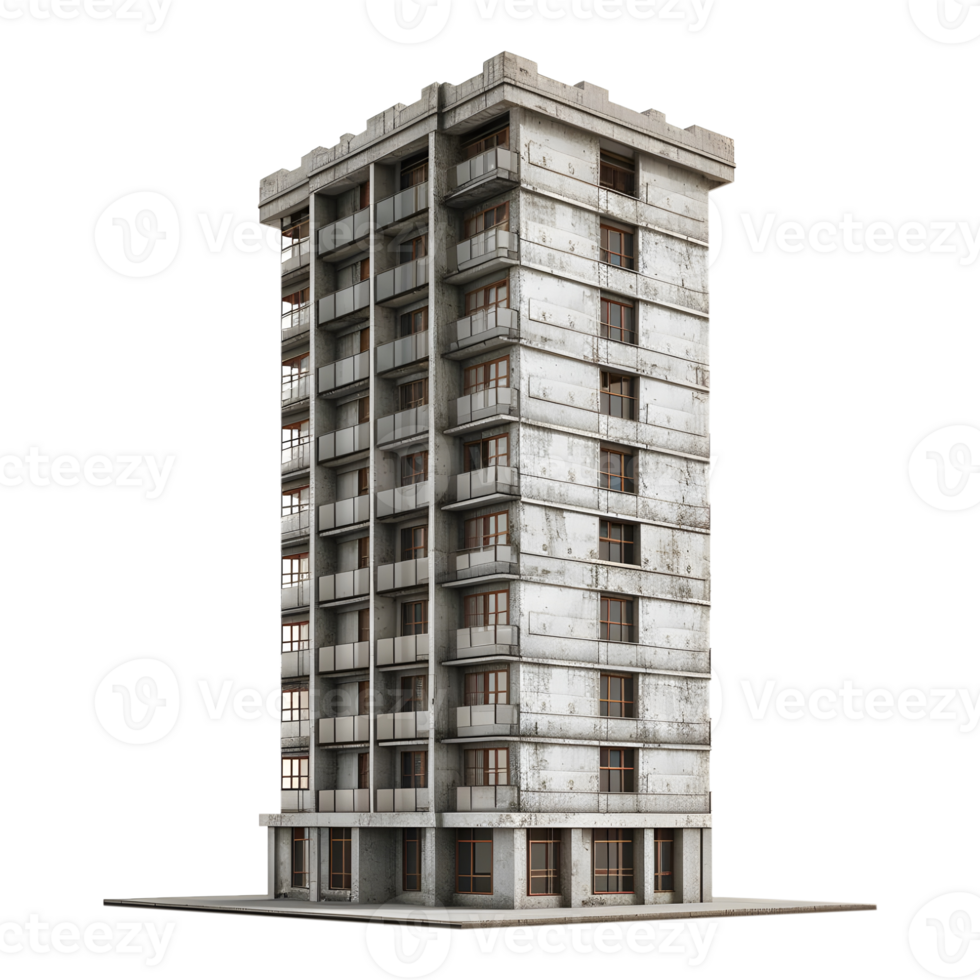 AI generated Residential Building on Transparent background - Ai Generated png