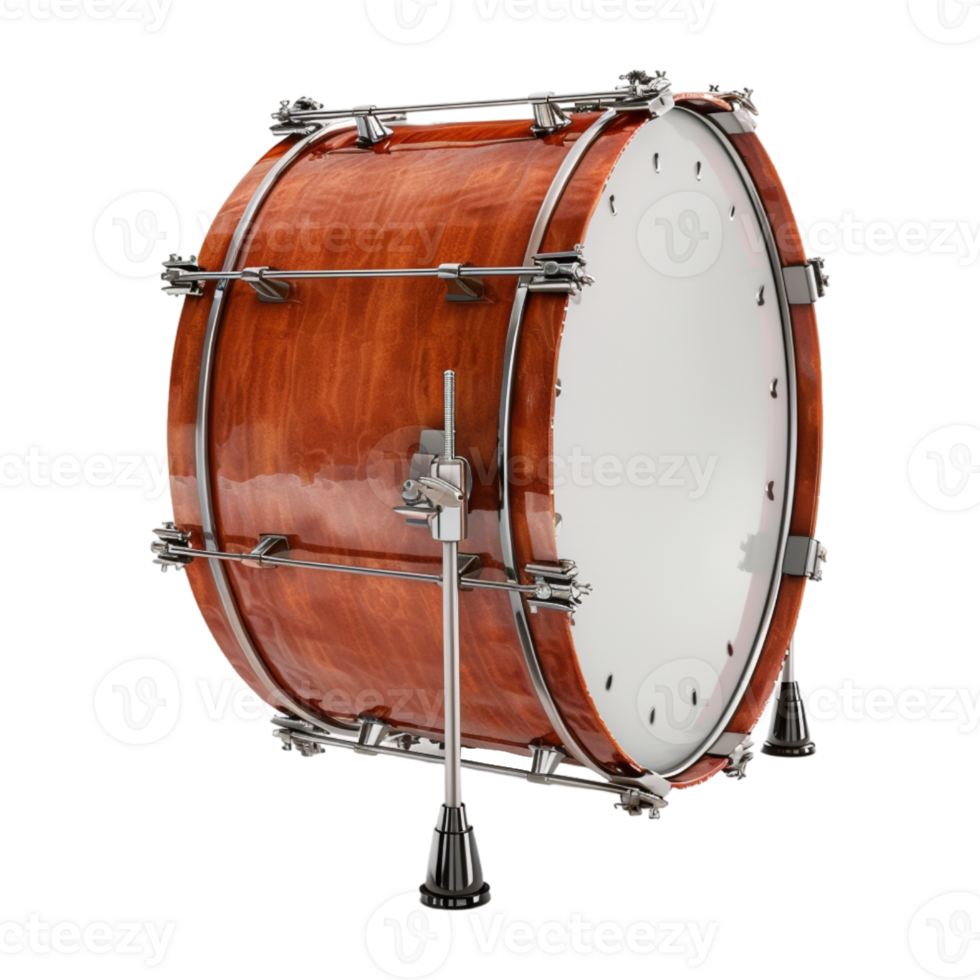 ai gerado 3d Renderização do uma banda tambor em transparente fundo - ai gerado png