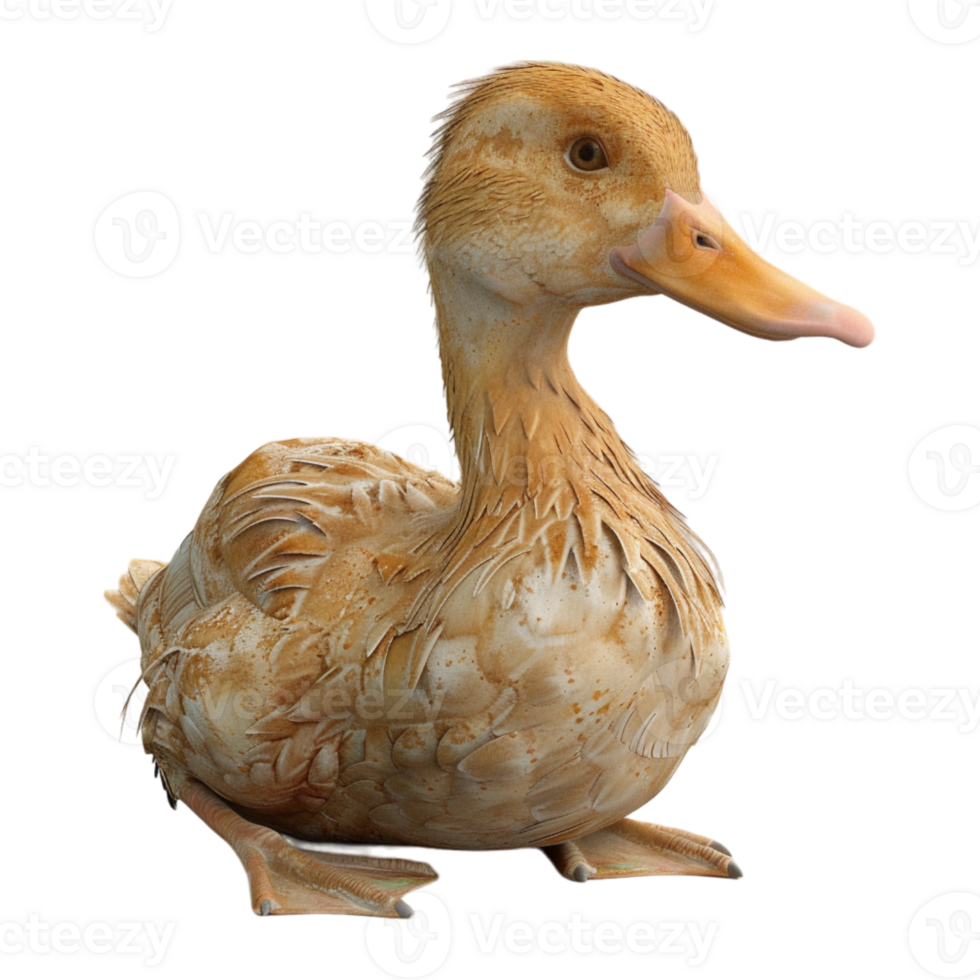 AI generated 3D Rendering of a Beautiful Duck on Transparent Background - Ai Generated png