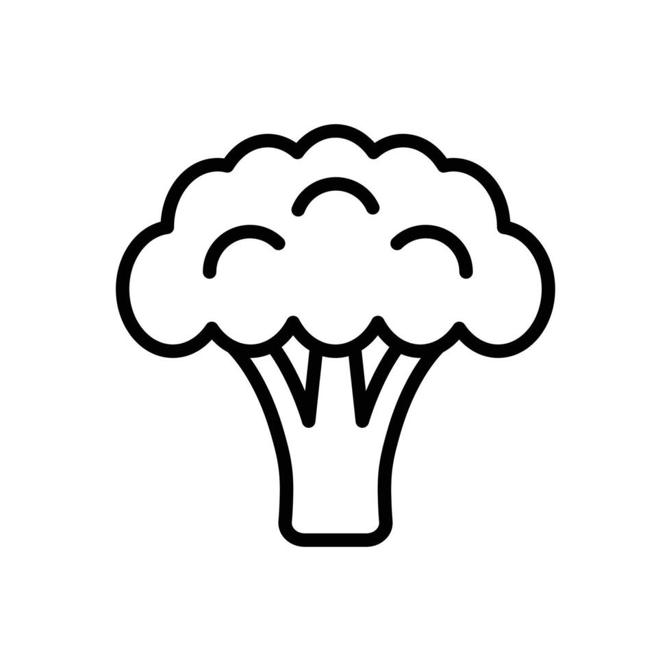 broccoli icon vector design template in white background