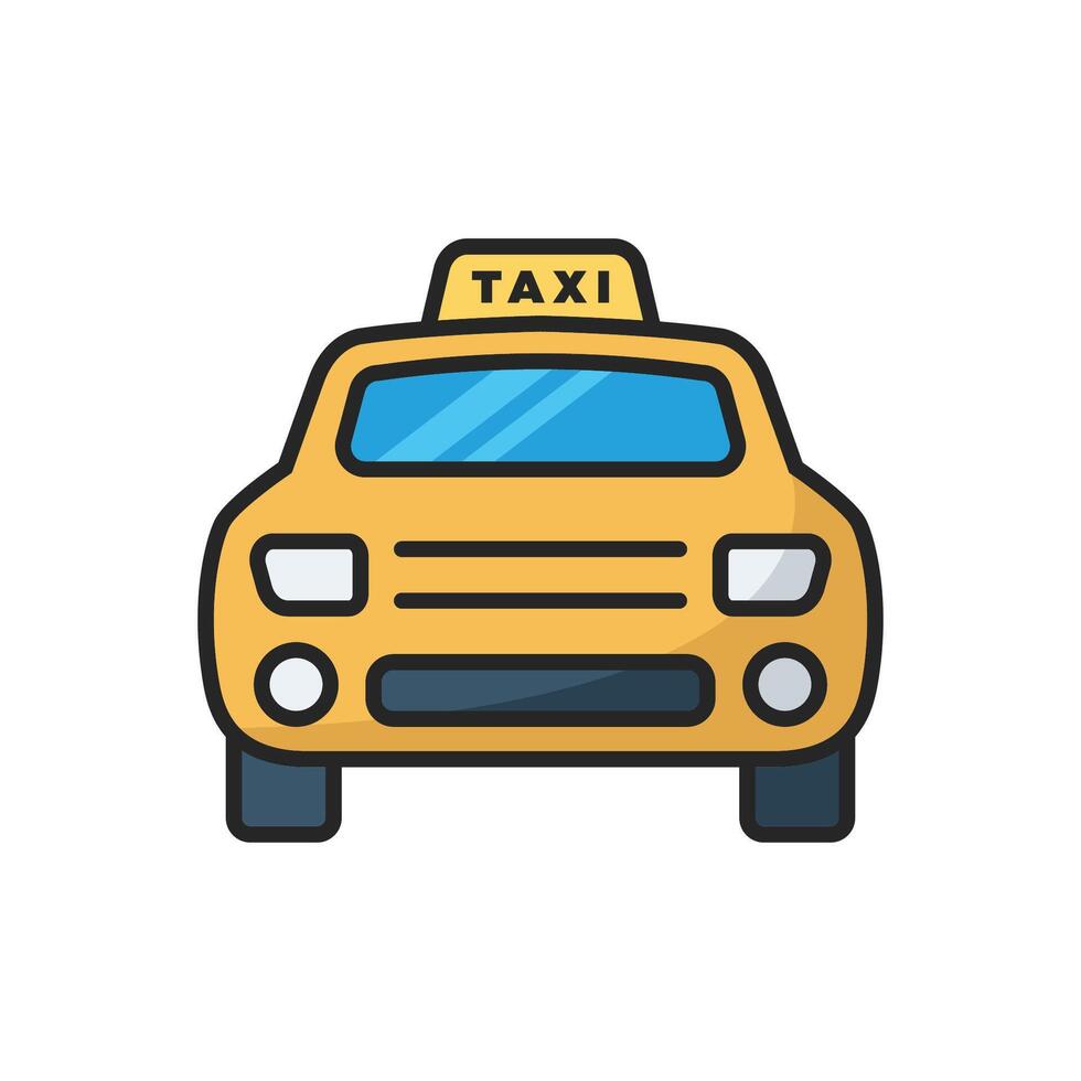 Taxi icono vector diseño modelo en blanco antecedentes