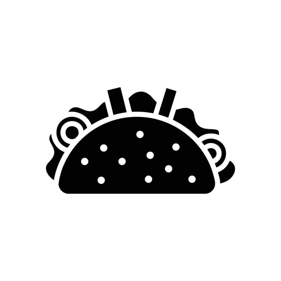 taco icon vector design template in white background