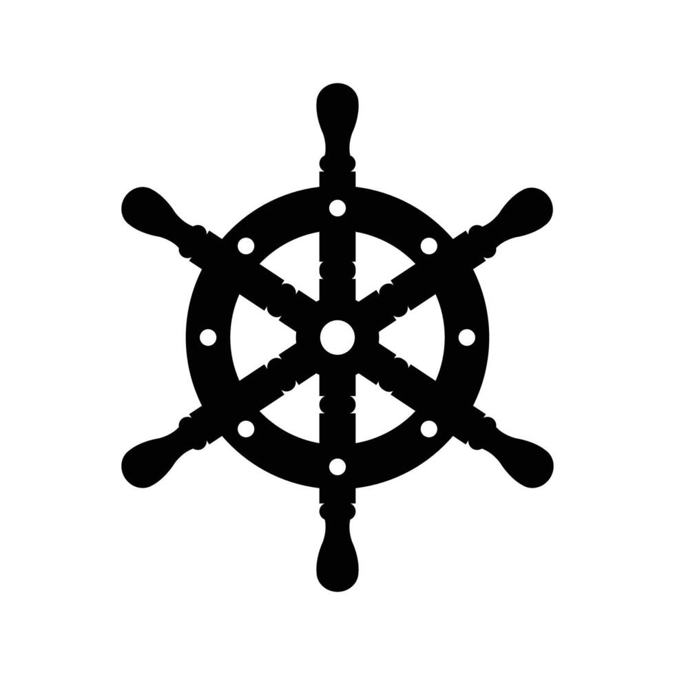 ship wheel icon vector design template in white background