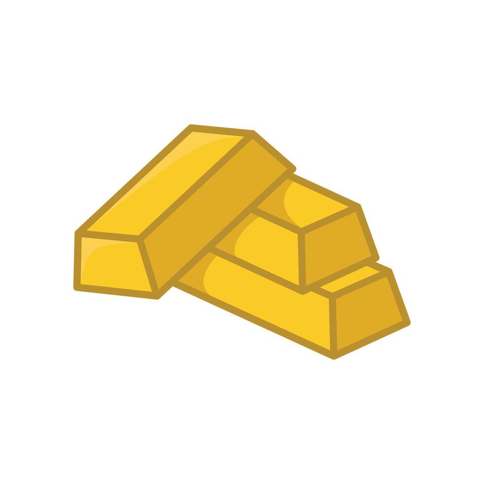 gold bar icon vector design template in white background
