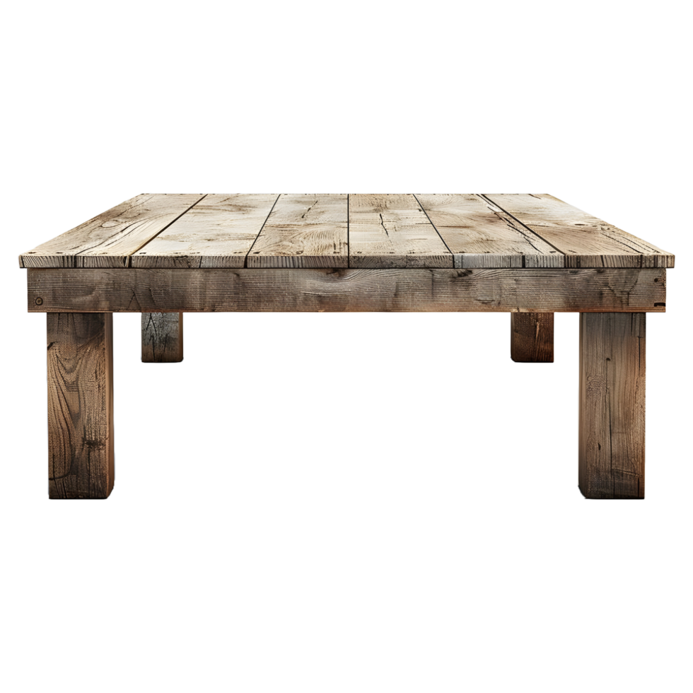 ai gegenereerd houten tafel Aan transparant achtergrond - ai gegenereerd png