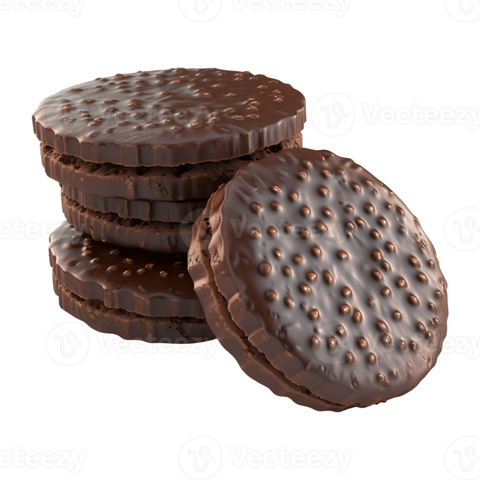 AI generated Chocolate Biscuit on Transparent background - Ai Generated png