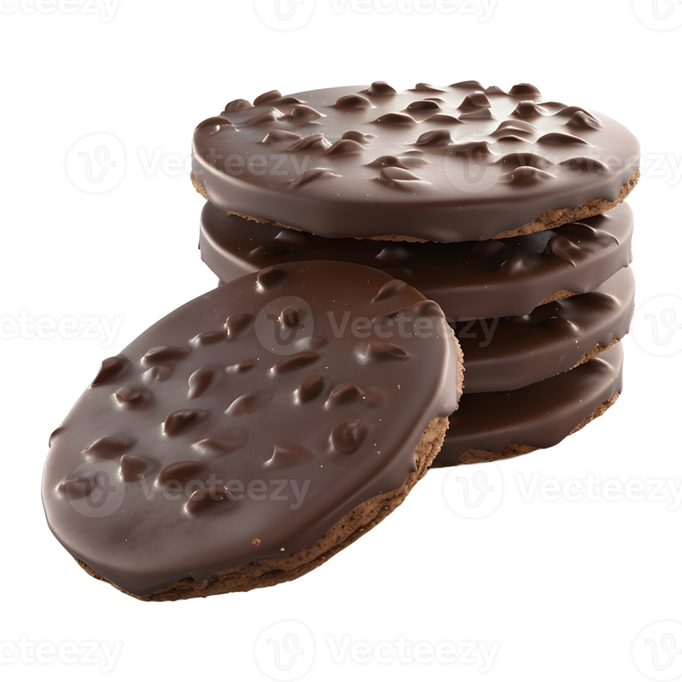 AI generated Chocolate Biscuit on Transparent background - Ai Generated png